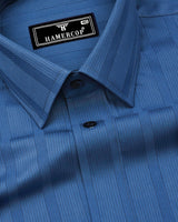 Scarpa Blue With Black Stripe Premium Cotton Shirt