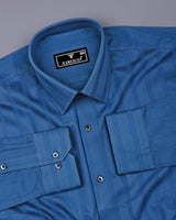 Scarpa Blue With Black Stripe Premium Cotton Shirt