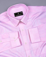 Pink Pearl Jacquard Check Premium Giza Shirt