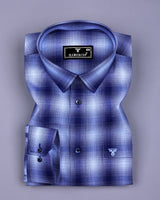 Mezica Blue Multi Check Formal Cotton Shirt