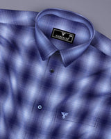 Mezica Blue Multi Check Formal Cotton Shirt