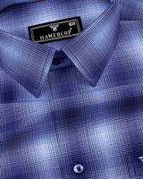 Mezica Blue Multi Check Formal Cotton Shirt