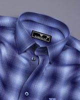 Mezica Blue Multi Check Formal Cotton Shirt