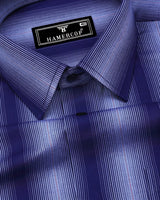 Admiral Blue Multi Stripe Formal Cotton Shirt