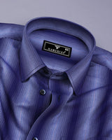Admiral Blue Multi Stripe Formal Cotton Shirt