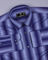 Admiral Blue Multi Stripe Formal Cotton Shirt