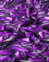 True Purple With Black Digital Print Cotton Shirt