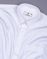 Milkyway White Self Small Check Premium Giza Shirt