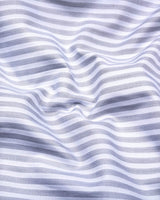 Crumple Gray With White Stripe Premium Cotton Shirt