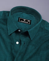 Rama Green Corduroy Premium Cotton Solid Shirt