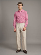 Tropsin Red Houndstooth Dobby Check Premium Giza Shirt
