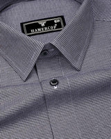 Tropsin Black Houndstooth Dobby Check Premium Giza Shirt