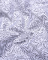 Ripple Gray With White Optical Printed Cotton Shirt