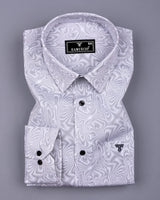 Ripple Gray With White Optical Printed Cotton Shirt