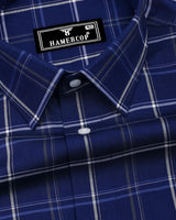Trezzano Blue With White Check Premium Dobby Cotton Shirt