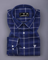 Trezzano Blue With White Check Premium Dobby Cotton Shirt