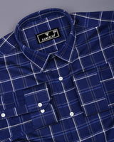 Trezzano Blue With White Check Premium Dobby Cotton Shirt