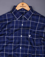 Trezzano Blue With White Check Premium Dobby Cotton Shirt