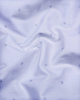 Space Gray With White Small Polka Dot Printed Cotton Shirt