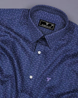 Prizren Gray Purple Tringle Printed Cotton Shirt