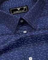 Prizren Gray Purple Tringle Printed Cotton Shirt