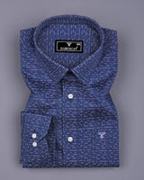 Prizren Gray Purple Tringle Printed Cotton Shirt