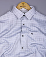 Silver Gray Formal Check Premium Giza Shirt