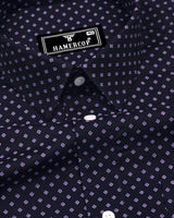 Domont Blue With SkyBlue Printed Cotton Shirt