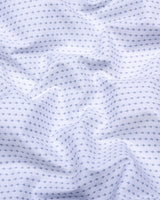 Cascade White With Gray Printed Formal Cotton Shirt