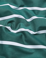 Eucalyptus Green With White Stripe Cotton Shirt