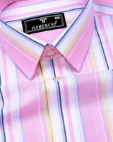 Pink Candy Multicolor Stripe Oxford Cotton Shirt