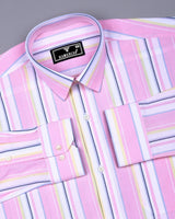 Pink Candy Multicolor Stripe Oxford Cotton Shirt