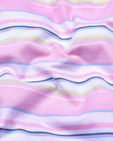 Pink Candy Multicolor Stripe Oxford Cotton Shirt