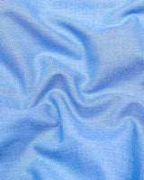 Grasten Blue Dobby Texture Formal Cotton Shirt