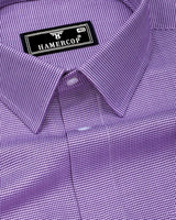 Floter Purple With White Houndstooth Premium Giza Shirt