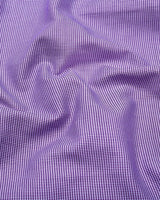 Floter Purple With White Houndstooth Premium Giza Shirt