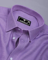 Floter Purple With White Houndstooth Premium Giza Shirt