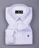 Chromis Blue With White Check Dobby Premium Giza Shirt