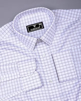 Chromis Blue With White Check Dobby Premium Giza Shirt