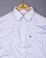 Chromis Blue With White Check Dobby Premium Giza Shirt