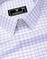 Chromis Blue With White Check Dobby Premium Giza Shirt