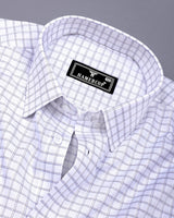 Chromis Blue With White Check Dobby Premium Giza Shirt