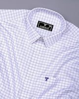 Chromis Blue With White Check Dobby Premium Giza Shirt