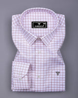 Chromis Red With White Check Dobby Premium Giza Shirt