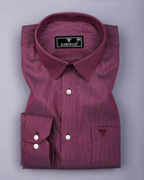 Rosehaven Maroon Dobby Textured Premium Giza Shirt