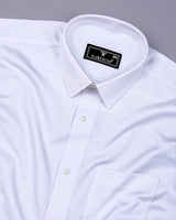 Pelican White Self Stripe Premium Giza Shirt