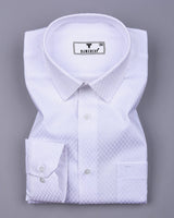 Egret White Self Check Premium Giza Shirt