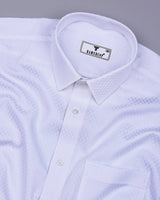 Egret White Self Check Premium Giza Shirt