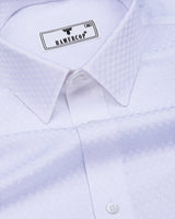 Egret White Self Check Premium Giza Shirt