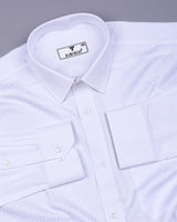 Egret White Self Check Premium Giza Shirt